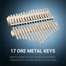 17 Key Kalimba Wood Mbira Finger Thumb Piano with Tune Hammer Christmas Gift