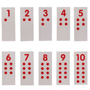 Baby Kids Montessori Mathematics 1-10 Numbers Card Chips Counting Toys Gift