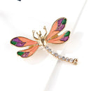 New Enamel Crystal Dragonfly Insect Brooch Scarf Pin Jewelry Bag Ornament Gift3C