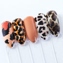 4pcs Leopard Print Nail Art Stickers Transfer Foil Decals Decor Nail Accessories