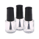 1X 5ml empty nail polish bottle clear glass with brush nail oil glass bottlesJ,a