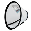 5X(Elizabethan Dog Cat Pet Wound Healing Cone E- Collar White with Black I2D6)