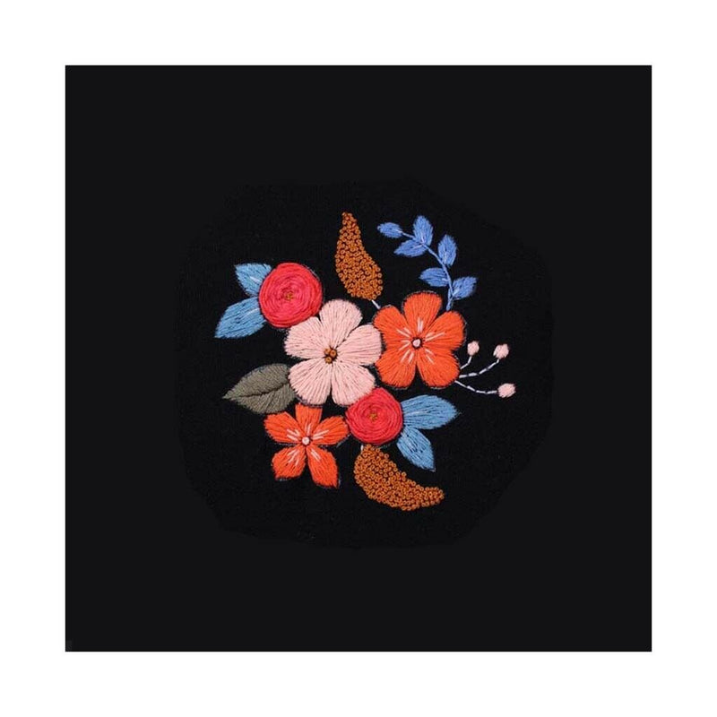 1 Set Embroidery Starter Kit with Flower Pattern Cross Stitch Crafts DIY