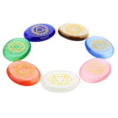 Natural Palm Stones Oval Set with Engraved Symbol Crystal Energy 7PCS/Set