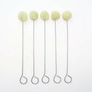100Pc/lot Wool Leather Dye Dauber Finish Applicator Kit Tool with Hoop 15cm
