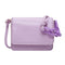 Leather Women Messenger Bag Mini Square Shoulder Satchel Handbags (Purple)