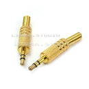 2pcs Audio 3.5 mm Male  3 Pole Stereo Soldering Connector Adapter Earphone