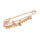 2Pcs Crystal/Rhinestone Lovely Crown Knot Safty Pin Brooch for Women Dress