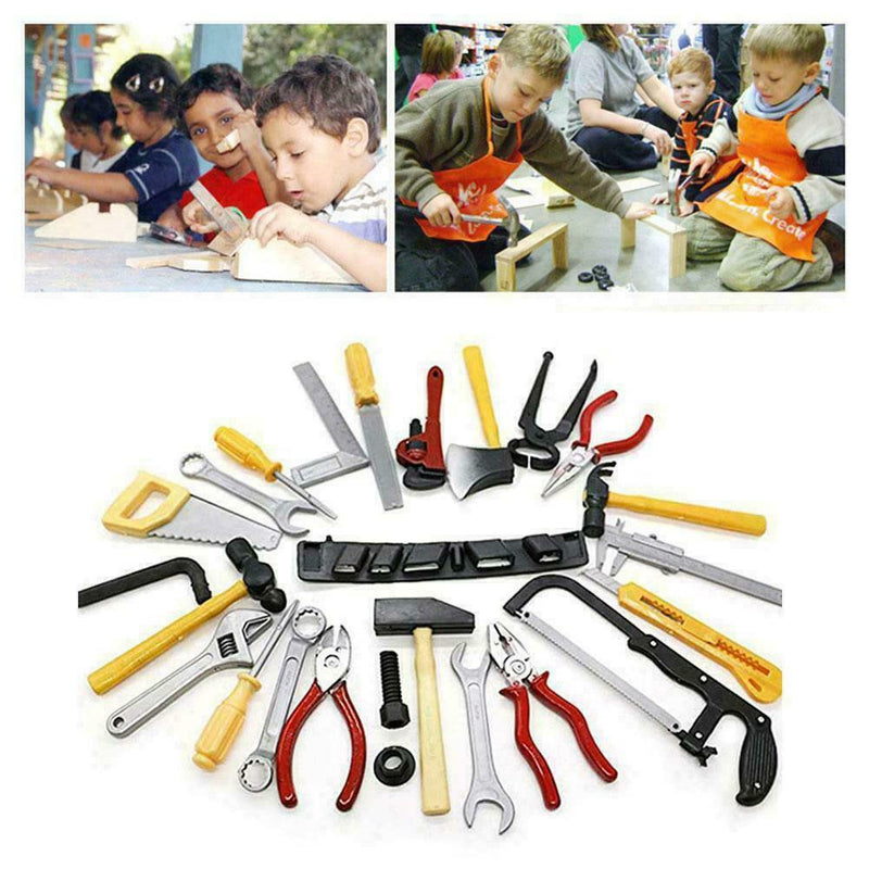 34 Pcs Repair Tools Set Baby Kids Boys Toys Craftsman Play Pretend Set B8N9