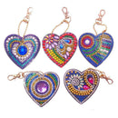 5pcs DIY Diamond Painting Keychain Full Drill Bag Love Hanging Ornaments