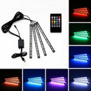 12 Led Car Foot Lamp Ambient Lamp with Usb/Wireless Remote/Music Control/Mu F2T2