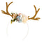 Baby Children Girls Christmas Cute Khaki Deer Antlers Ear Hair DIY Headband