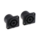 2x~Speakon female jack audio speaker cable 4Pole panel chassis socket S3CU