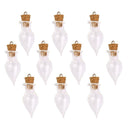 10pcs Empty Teardrop Vials Clear Glass Bottles with Corks + Plastic Funnel