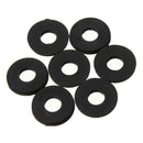 M5 x 10mm x 1mm Black Nylon Flat Washers Gaskets Spacers 100PCS M1V7