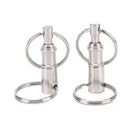 2Pcs Outdoor Backpack Key Ring Carabiner Double Key Ring Padlock Keychain  Gw