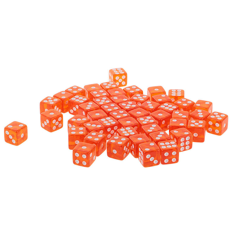 50PCS D6 Polyhedral Dice 6 Sided Dice 12mm For