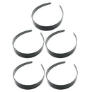 5Pcs 3cm Men Women Hair Band Plastic Black Hoop Headband for Handmade DIY