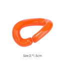 100pcs Colorful Plastic Chain Parrot Birds Toys Non-toxic C-clip Hook (L) A