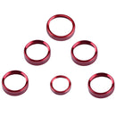 Air Conditioner & Audio Switch Decor Ring Cover Trim Red fit for Ford F150 16-18