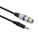 3Pin XLR Female Jack to 3.5mm Male 1/8 TRS Stereo Microphone Mic Audio Cable1.5M