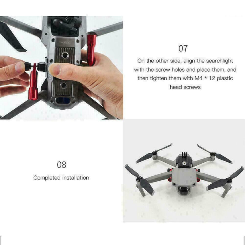 Mini Night Flying LED Searchlight Navigation Light Mavic For DJI Air Set 2 G8I5