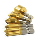 6Pcs/Set Countersink Drill Bits Center Punch Tool Sets Automatic Punch Hex  N5F9