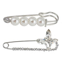 2pcs Hot Safety Pin Brooch Crystal For Womens Scarves Corsage Sweater Collar