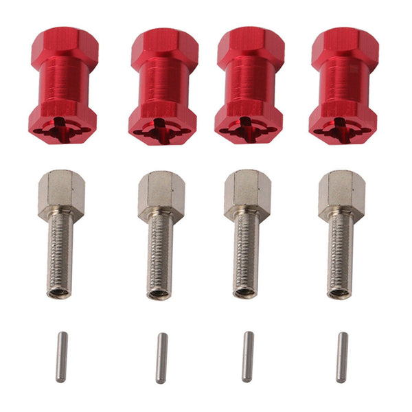 1/10 Scale Metal Wheel Extension Hub Hex Adapter for Axial SCX10 RC Car Accs
