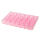 28 Slots Plastic Storage Box Nail Art Rhinestone Jewelry Beads Display Box Case