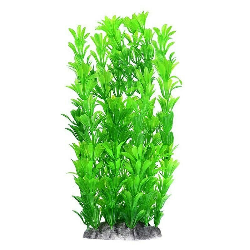 Aquarium Fish Tank Grass Plants Ornament Decor, 10-Piece, Green R7P6