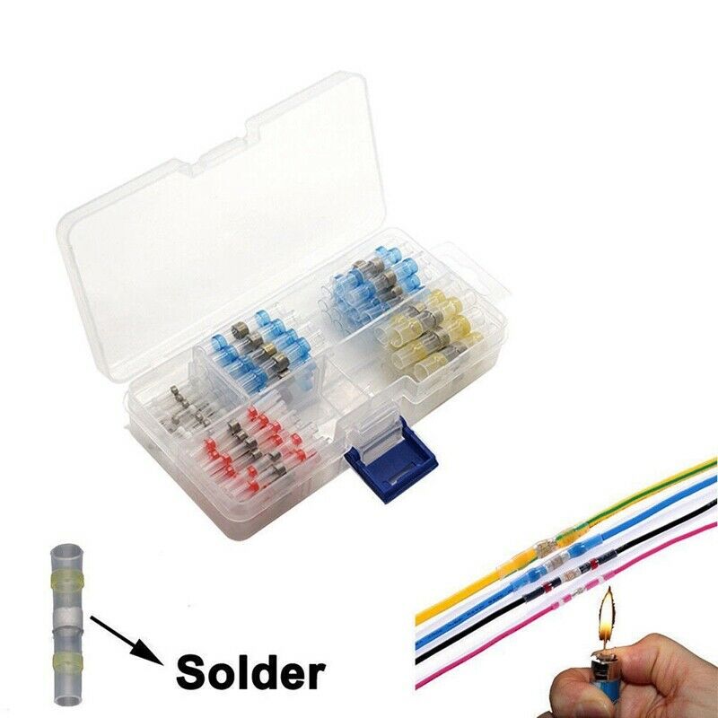 Waterproof 100PCS Solder Sleeve Heat Shrink Tube Wire Terminal Connectors 4 D9Y5