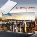 84 Inch Portable Projector Curtain Fabric Projection Screen 16:9 White For  O2G6