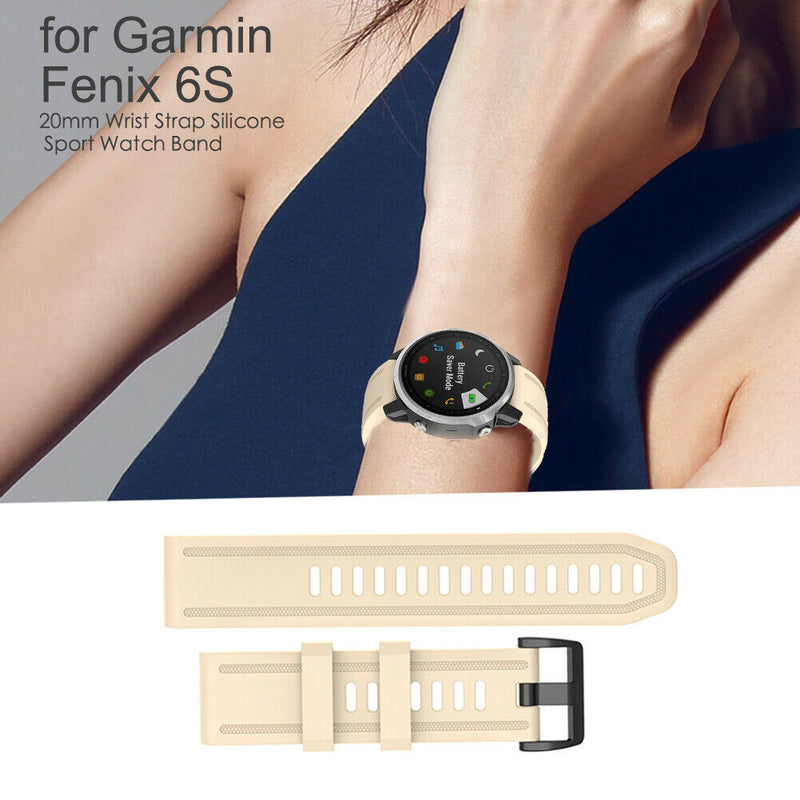 20mm Silicone Wrist Strap Quick Release Adjustable Watch Band for Garmin Fenix