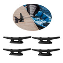 4 Pieces 98mm Nylon For Boat Deck, Anchor Line, Mooring Plug With Screws, Black