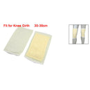Beige Stretchy Fleece Padding Knee Support Protector Warmer Pair
