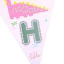 1set Dinosaur theme party Happy Birthday Paper Banner Bunting Pennant Flags Gw