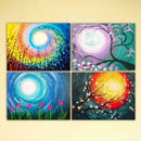 4 Pack Flower Tree DIY 5D Diamond Painting Kits Full Drill Cross Stitch Decor