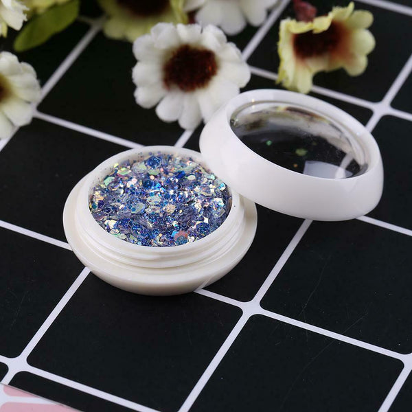 1 Box Glitter Colorful Sequins DIY Charm Nail Art Decor Manicure Tool (08) A#S