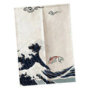 Door Noren Curtains Kitchen Short Cotton Linen Tapestry Waves 85x150cm