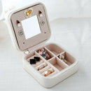 Travel Cosmetic Leather Jewelry Box Necklace Ring Display Storage Case Org CTA