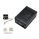For Raspberry Pi 4B 3.5 Inch Protective ABS Case with Cooling Fan Support D