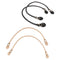 4 Pieces Leather Bag / Single Shoulder Strap Handles Beige + Black Straps