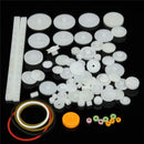 80Pcs Plastic DIY Robot Gear Set Single Double Layer Shaft Sleev Axle Crown R3P1
