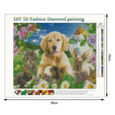 5D DIY Full Drill Diamond Painting Cute Animals Cross Stitch Embroidery Kit