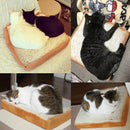 Creative Toast Bread Shape Pet Mat Cushion Sponge Soft Comfortable Pet Dog  A6M5