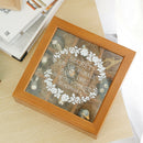 1X(9 Section Wooden Chic Tea Box Compartments Container Bag Chest Storage S
