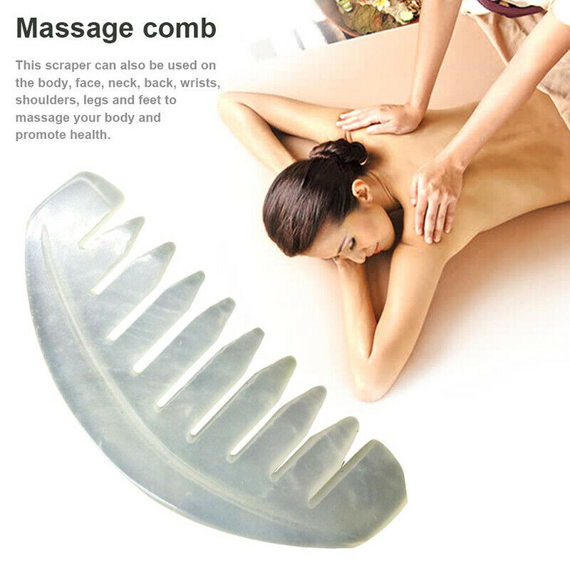 1Pc Jade Comb Massage Spa Acupuncture Head Trigger Point Treatment On HeadB Hn