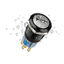 19mm Momentary BLUE LED Marine Car Stainless Horn Push Button Light Switch DC12V