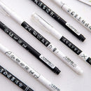 5PCS Creative text black pen 0.5mm neutral pen student research supplies pe O7P0